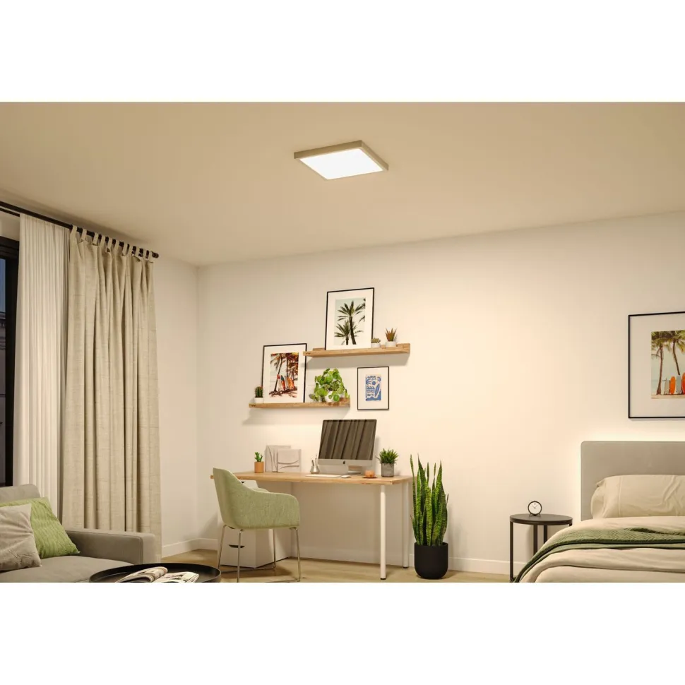 LED-paneeli Paulmann Abia 2 White Select hämäräohjatulla liiketunnistimella (HF) 170x170mm 9.5W 1100lm 2700-4000K, musta
