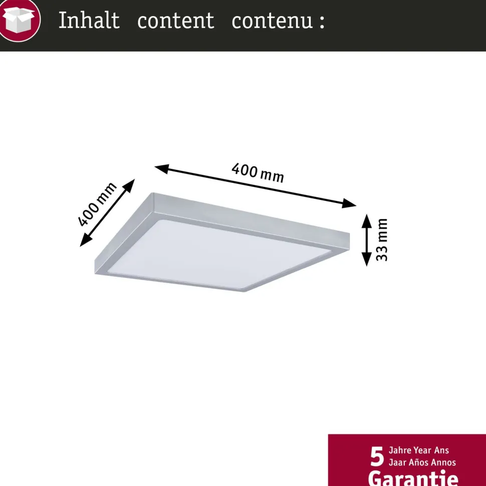 LED-paneeli Paulmann Abia 2 White Select hämäräohjatulla liiketunnistimella (HF) 170x170mm 9.5W 1100lm 2700-4000K, musta