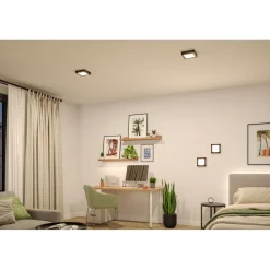 LED-paneeli Paulmann Abia 2 White Select hämäräohjatulla liiketunnistimella (HF) 170x170mm 9.5W 1100lm 2700-4000K, musta