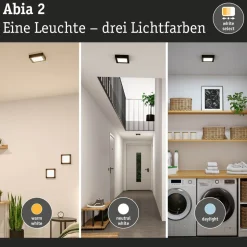 LED-paneeli Paulmann Abia 2 White Select hämäräohjatulla liiketunnistimella (HF) 170x170mm 9.5W 1100lm 2700-4000K, musta