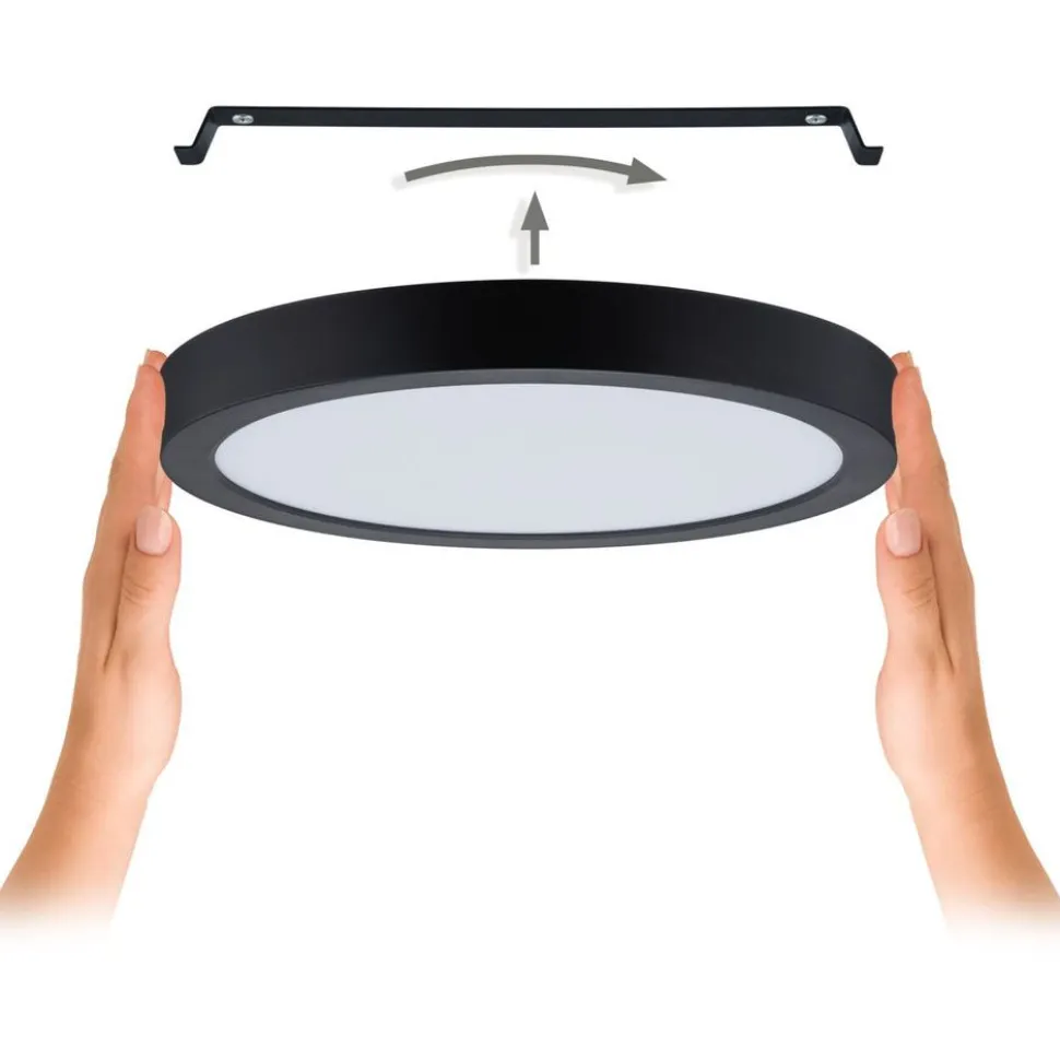 LED-paneeli Paulmann Abia 2 White Select hämäräohjatulla liiketunnistimella (HF) 170x170mm 9.5W 1100lm 2700-4000K, musta
