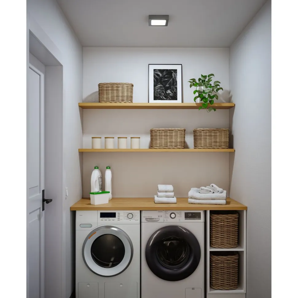 LED-paneeli Paulmann Abia 2 White Select hämäräohjatulla liiketunnistimella (HF) 170x170mm 9.5W 1100lm 2700-4000K, musta