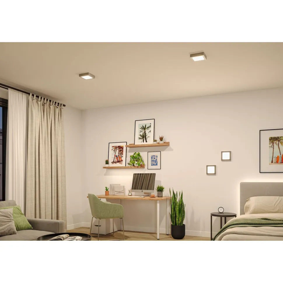 LED-paneeli Paulmann Abia 2 White Select hämäräohjatulla liiketunnistimella (HF) 170x170mm 9.5W 1100lm 2700-4000K, musta