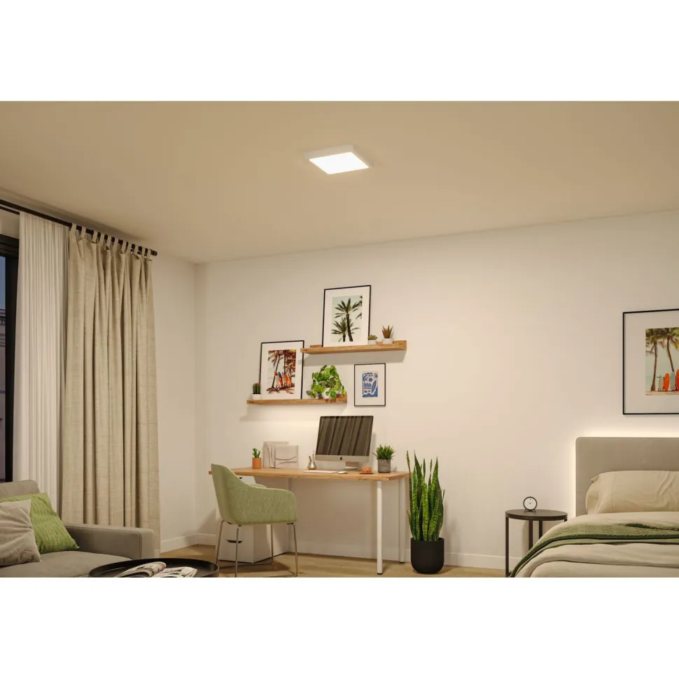 LED-paneeli Paulmann Abia 2 White Select hämäräohjatulla liiketunnistimella (HF) 170x170mm 9.5W 1100lm 2700-4000K, musta