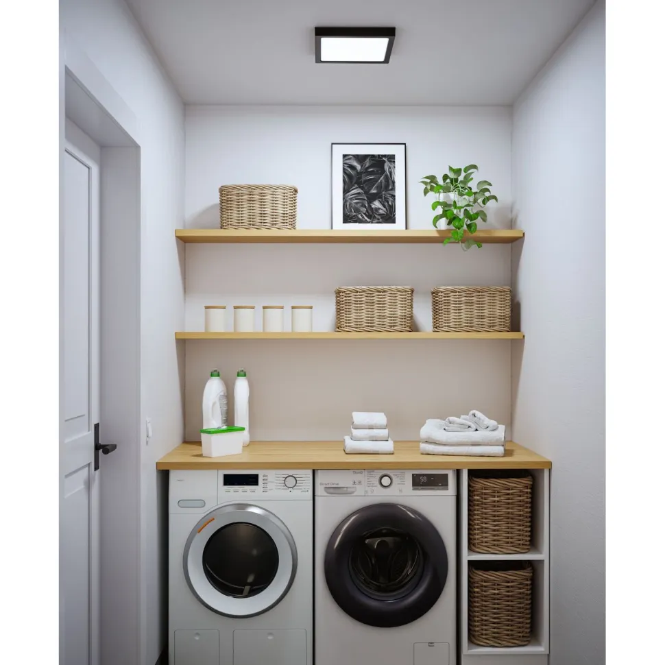 LED-paneeli Paulmann Abia 2 White Select hämäräohjatulla liiketunnistimella (HF) 170x170mm 9.5W 1100lm 2700-4000K, musta