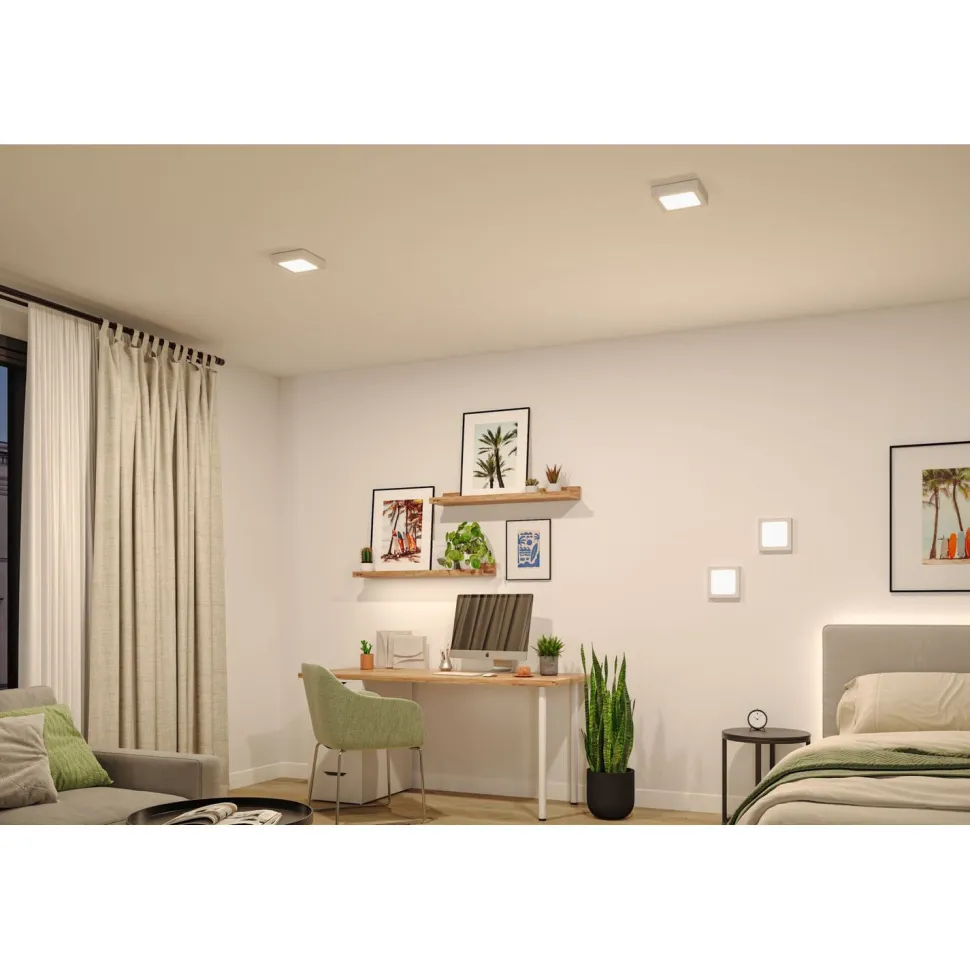 LED-paneeli Paulmann Abia 2 White Select hämäräohjatulla liiketunnistimella (HF) 170x170mm 9.5W 1100lm 2700-4000K, musta
