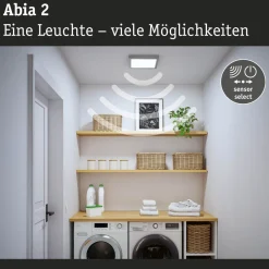 LED-paneeli Paulmann Abia 2 White Select hämäräohjatulla liiketunnistimella (HF) 170x170mm 9.5W 1100lm 2700-4000K, musta