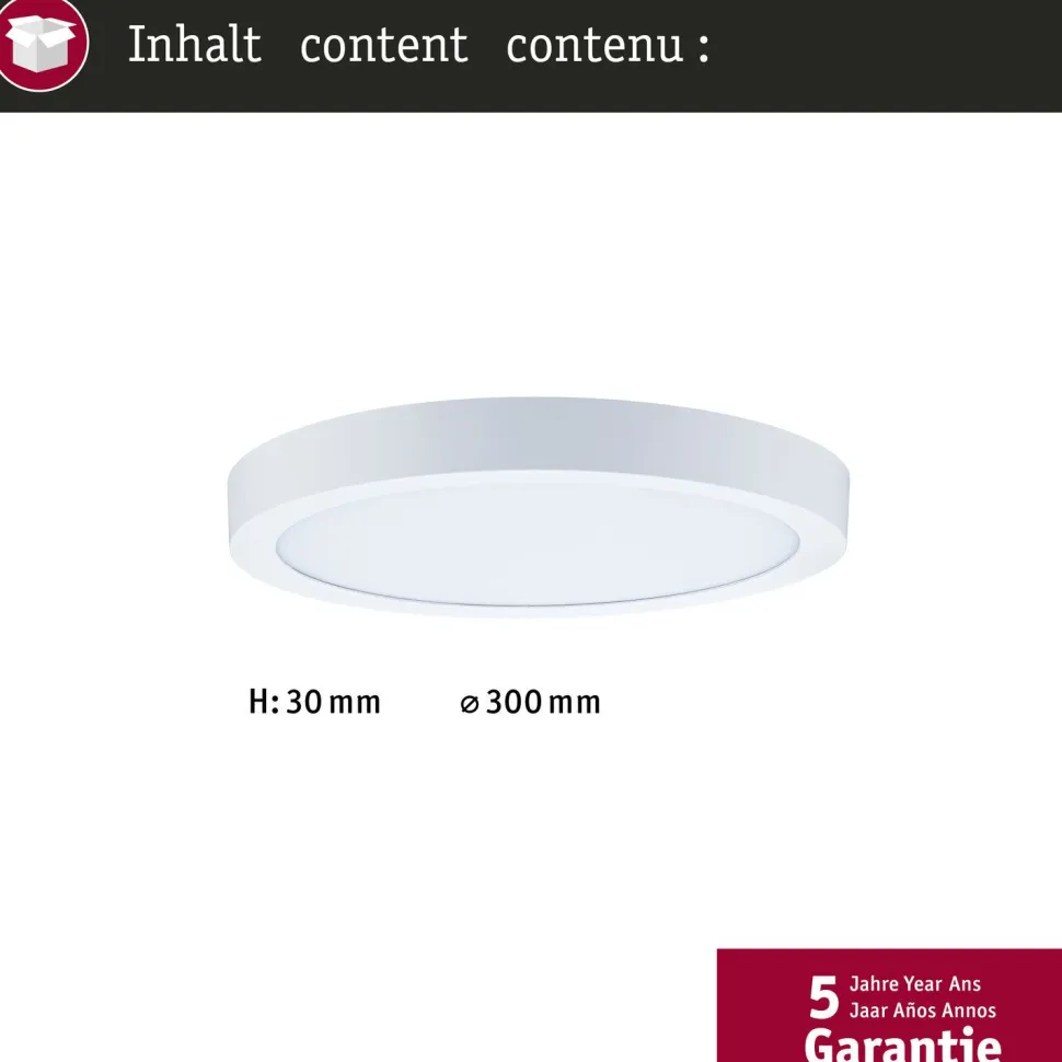 LED-paneeli Paulmann Abia 2 White Select hämäräohjatulla liiketunnistimella (HF) Ø300mm 14W 1000lm 2700-4000K, valkoinen