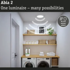 LED-paneeli Paulmann Abia 2 White Select hämäräohjatulla liiketunnistimella (HF) Ø300mm 14W 1000lm 2700-4000K, valkoinen