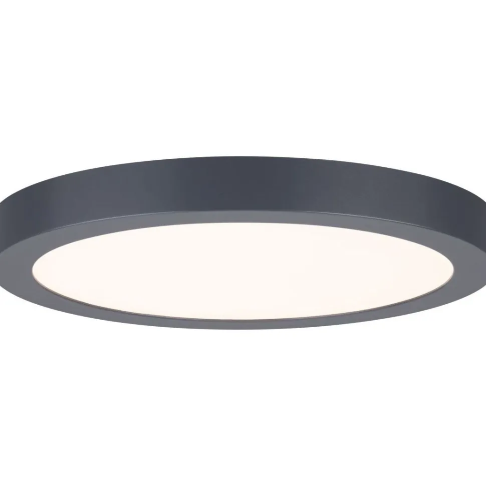 LED-paneeli Paulmann Abia, Ø30cm, 22W, 2700K, tummanharmaa