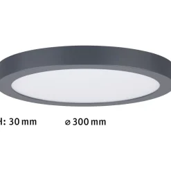 LED-paneeli Paulmann Abia, Ø30cm, 22W, 2700K, tummanharmaa