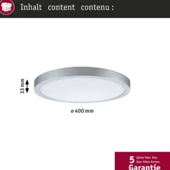 LED-paneeli Paulmann Abia 2 White Select hämäräohjatulla liiketunnistimella (HF) Ø170mm 9.5W 1100lm 2700-4000K, mattakromi