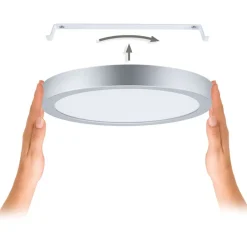LED-paneeli Paulmann Abia 2 White Select hämäräohjatulla liiketunnistimella (HF) Ø170mm 9.5W 1100lm 2700-4000K, mattakromi