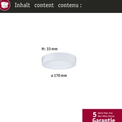 LED-paneeli Paulmann Abia 2 White Select hämäräohjatulla liiketunnistimella (HF) Ø170mm 9.5W 1100lm 2700-4000K, mattakromi