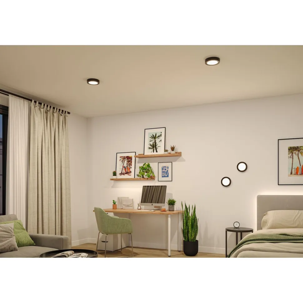 LED-paneeli Paulmann Abia 2 White Select hämäräohjatulla liiketunnistimella (HF) Ø170mm 9.5W 1100lm 2700-4000K, mattakromi