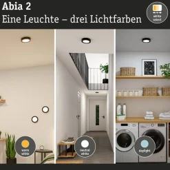 LED-paneeli Paulmann Abia 2 White Select hämäräohjatulla liiketunnistimella (HF) Ø170mm 9.5W 1100lm 2700-4000K, mattakromi