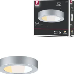 LED-paneeli Paulmann Abia 2 White Select hämäräohjatulla liiketunnistimella (HF) Ø170mm 9.5W 1100lm 2700-4000K, mattakromi