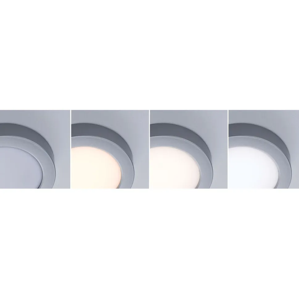 LED-paneeli Paulmann Abia 2 White Select hämäräohjatulla liiketunnistimella (HF) Ø170mm 9.5W 1100lm 2700-4000K, mattakromi