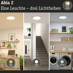 LED-paneeli Paulmann Abia 2 White Select hämäräohjatulla liiketunnistimella (HF) Ø170mm 9.5W 1100lm 2700-4000K, mattakromi