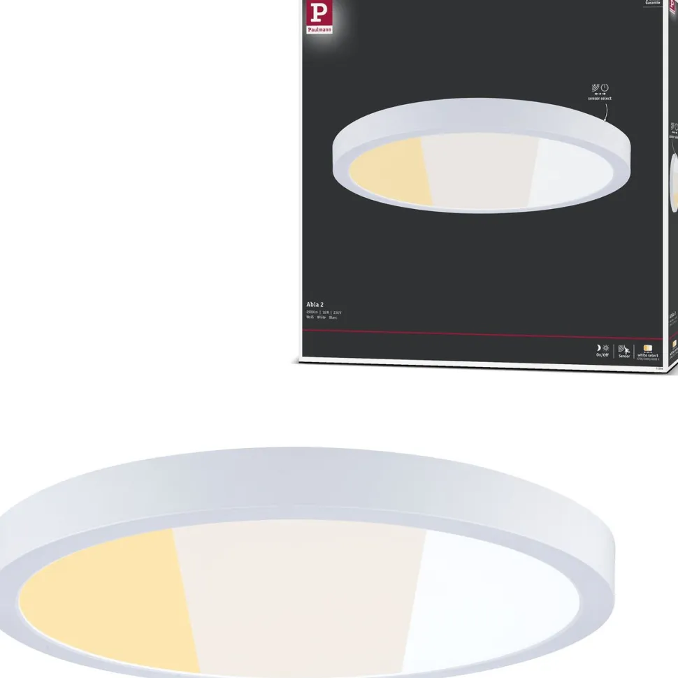 LED-paneeli Paulmann Abia 2 White Select hämäräohjatulla liiketunnistimella (HF) Ø170mm 9.5W 1100lm 2700-4000K, mattakromi