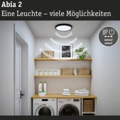 LED-paneeli Paulmann Abia 2 White Select hämäräohjatulla liiketunnistimella (HF) Ø170mm 9.5W 1100lm 2700-4000K, mattakromi