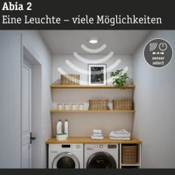 LED-paneeli Paulmann Abia 2 White Select hämäräohjatulla liiketunnistimella (HF) Ø170mm 9.5W 1100lm 2700-4000K, mattakromi