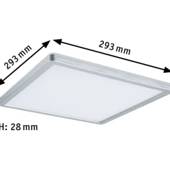 LED-paneeli Paulmann Atria Shine Backlight, 29.3x29.3cm, 16W, 4000K, mattakromi