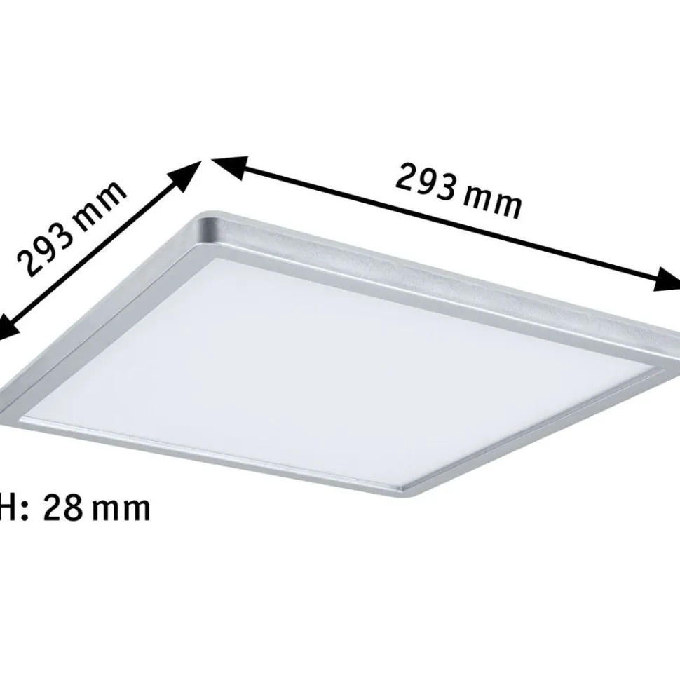 LED-paneeli Paulmann Atria Shine Backlight, 29.3x29.3cm, 16W, 4000K, mattakromi