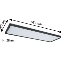 LED-paneeli Paulmann Atria Shine Backlight, 58x20cm, 22W, 3000K, himmennettävä, mattakromi