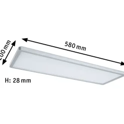 LED-paneeli Paulmann Atria Shine Backlight, 58x20cm, 22W, 3000K, himmennettävä, mattakromi