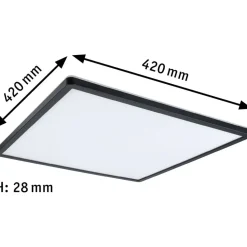 LED-paneeli Paulmann Atria Shine Backlight, 42x42cm, 22W, 3000K, himmennettävä, musta