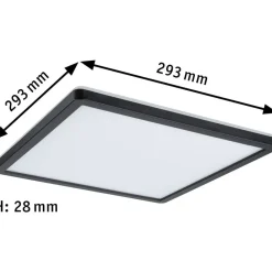 LED-paneeli Paulmann Atria Shine Backlight, 29.3x29.3cm, 16W, 3000K, musta