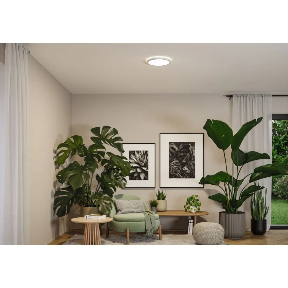LED-paneeli Paulmann Atria Shine, pyöreä, Ø190mm, IP44, 7.6W, 1100lm, 3000-6500K, puukuvio