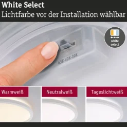 LED-paneeli Paulmann Atria Shine, pyöreä, Ø190mm, IP44, 7.6W, 1100lm, 3000-6500K, puukuvio