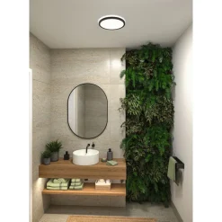 LED-paneeli Paulmann Atria Shine, pyöreä, Ø190mm, IP44, 7.6W, 1100lm, 3000-6500K, puukuvio