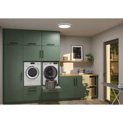 LED-paneeli Paulmann Atria Shine, pyöreä, Ø190mm, IP44, 7.6W, 1100lm, 3000-6500K, puukuvio