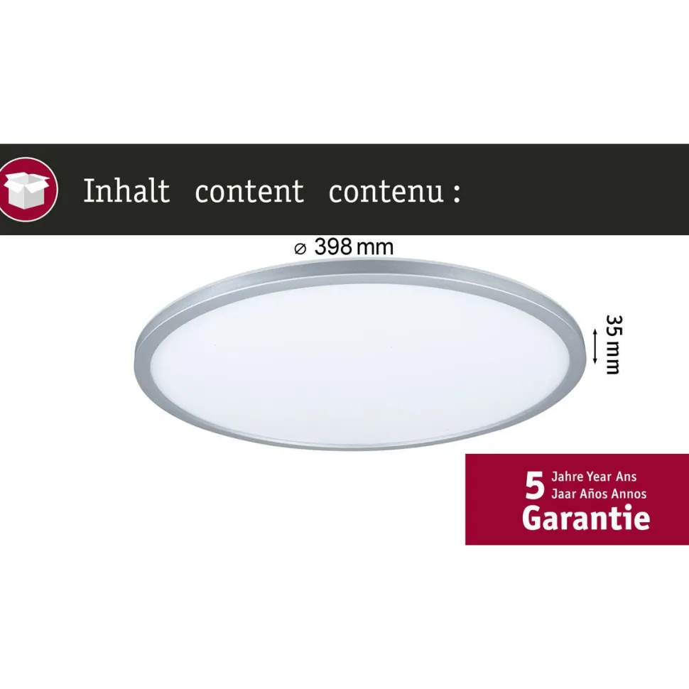LED-paneeli Paulmann Atria Shine, pyöreä, Ø190mm, IP44, 7.6W, 1100lm, 3000-6500K, puukuvio