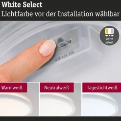 LED-paneeli Paulmann Atria Shine, pyöreä, Ø190mm, IP44, 7.6W, 1100lm, 3000-6500K, puukuvio