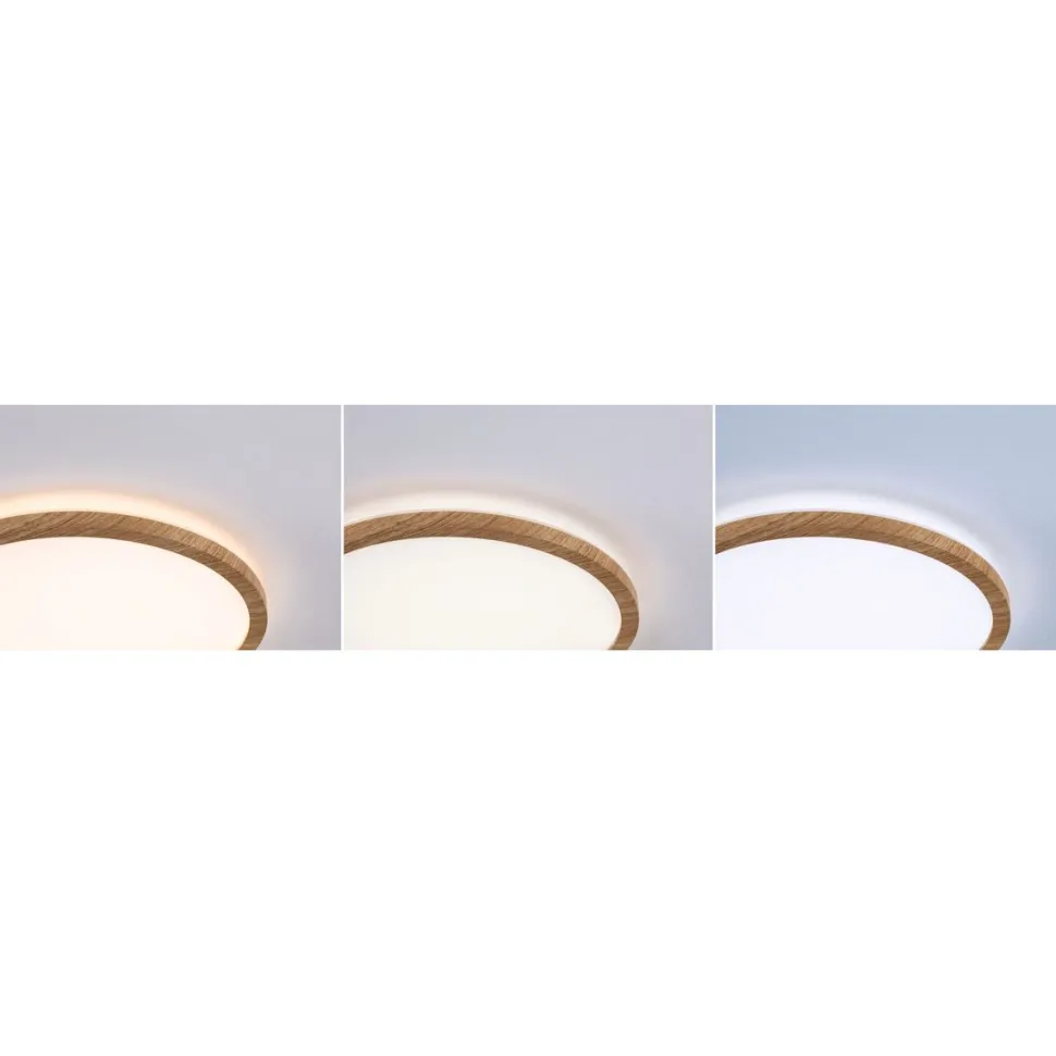 LED-paneeli Paulmann Atria Shine, pyöreä, Ø190mm, IP44, 7.6W, 1100lm, 3000-6500K, puukuvio