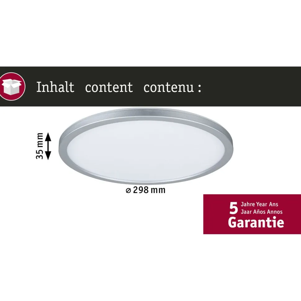 LED-paneeli Paulmann Atria Shine, pyöreä, Ø190mm, IP44, 7.6W, 1100lm, 3000-6500K, puukuvio