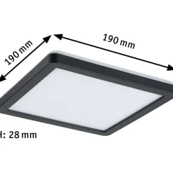 LED-paneeli Paulmann Atria Shine Backlight, 19x19cm, 11.2W, 3000K, mattakromi