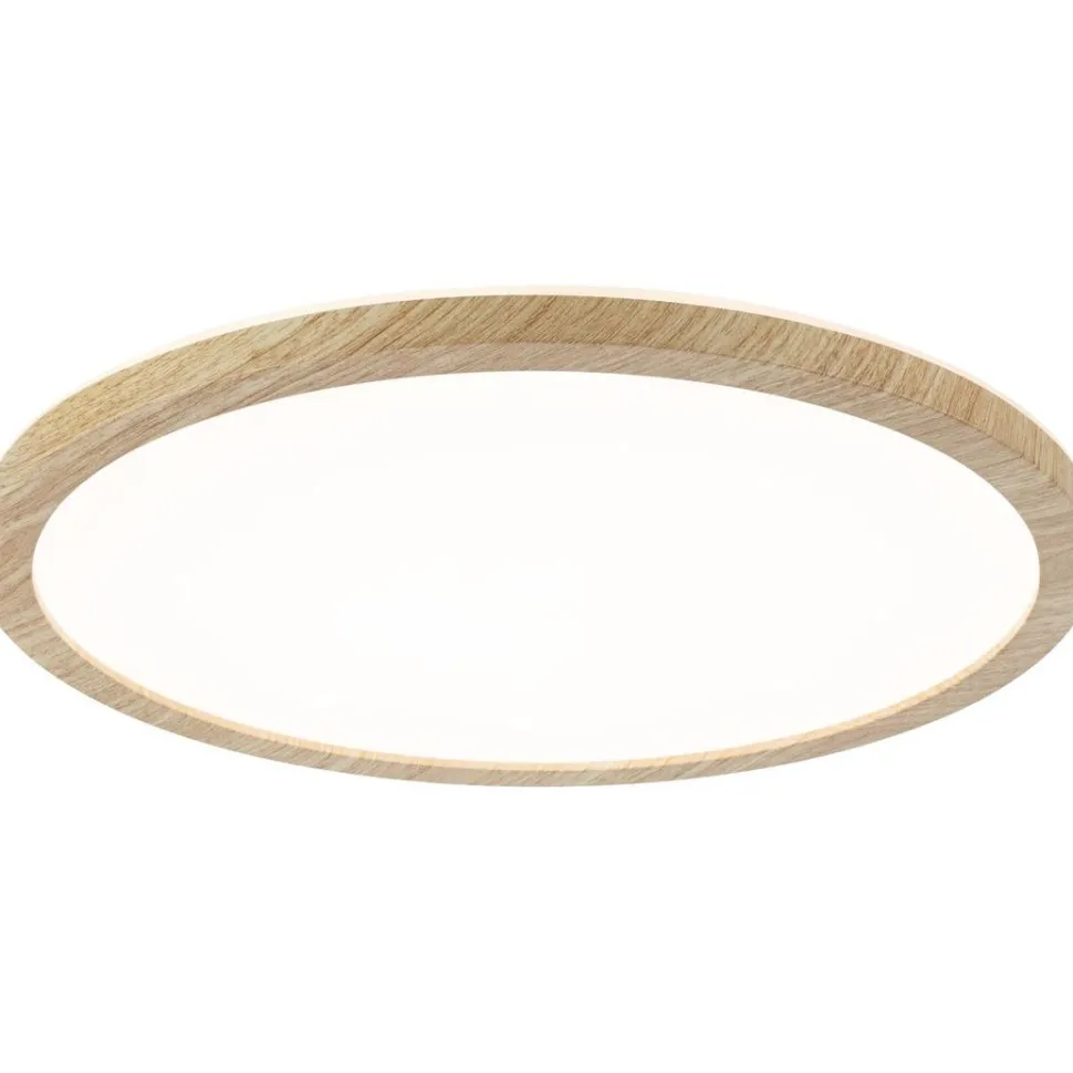 LED-paneeli Paulmann Atria Shine Backlight, IP44, Ø19cm, 11.2W, 4000K, puunruskea