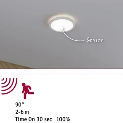 LED-paneeli Paulmann Atria Shine Backlight Ø190mm liiketunnistin 11.2W IP44 850lm 4000K valkoinen