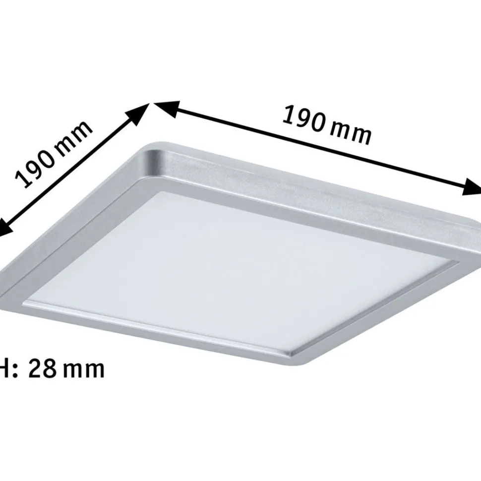 LED-paneeli Paulmann Atria Shine Backlight, 19x19cm, 11.2W, 4000K, mattakromi