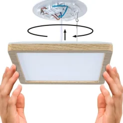 LED-paneeli Paulmann Atria Shine, kulmikas, 190x190mm, IP44, 8W, 1160lm, 3000-6500K, valkoinen