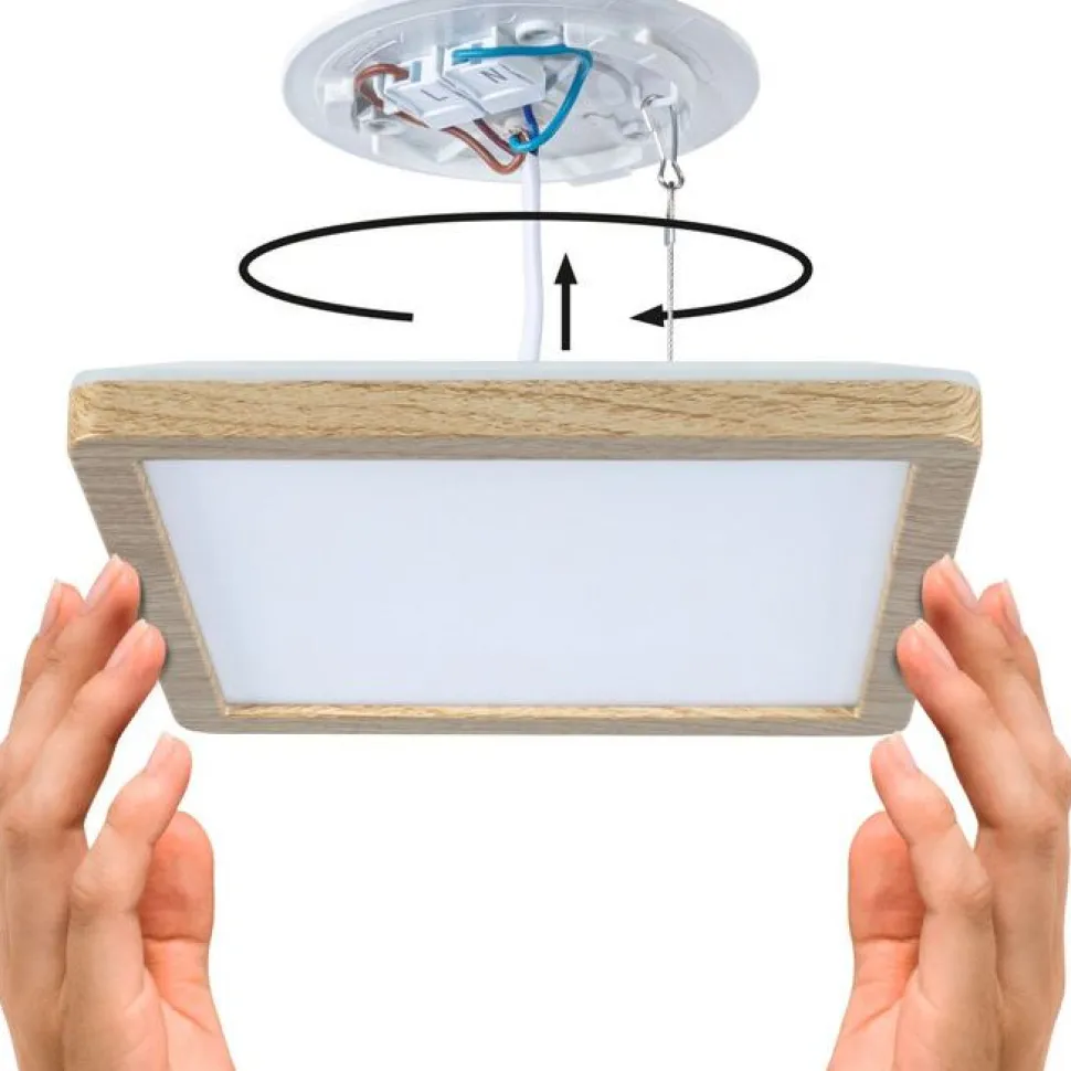 LED-paneeli Paulmann Atria Shine, kulmikas, 190x190mm, IP44, 8W, 1160lm, 3000-6500K, valkoinen