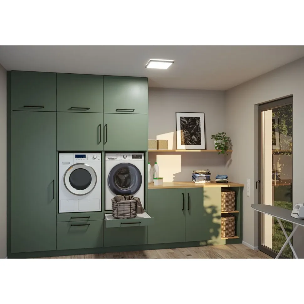 LED-paneeli Paulmann Atria Shine, kulmikas, 190x190mm, IP44, 8W, 1160lm, 3000-6500K, valkoinen
