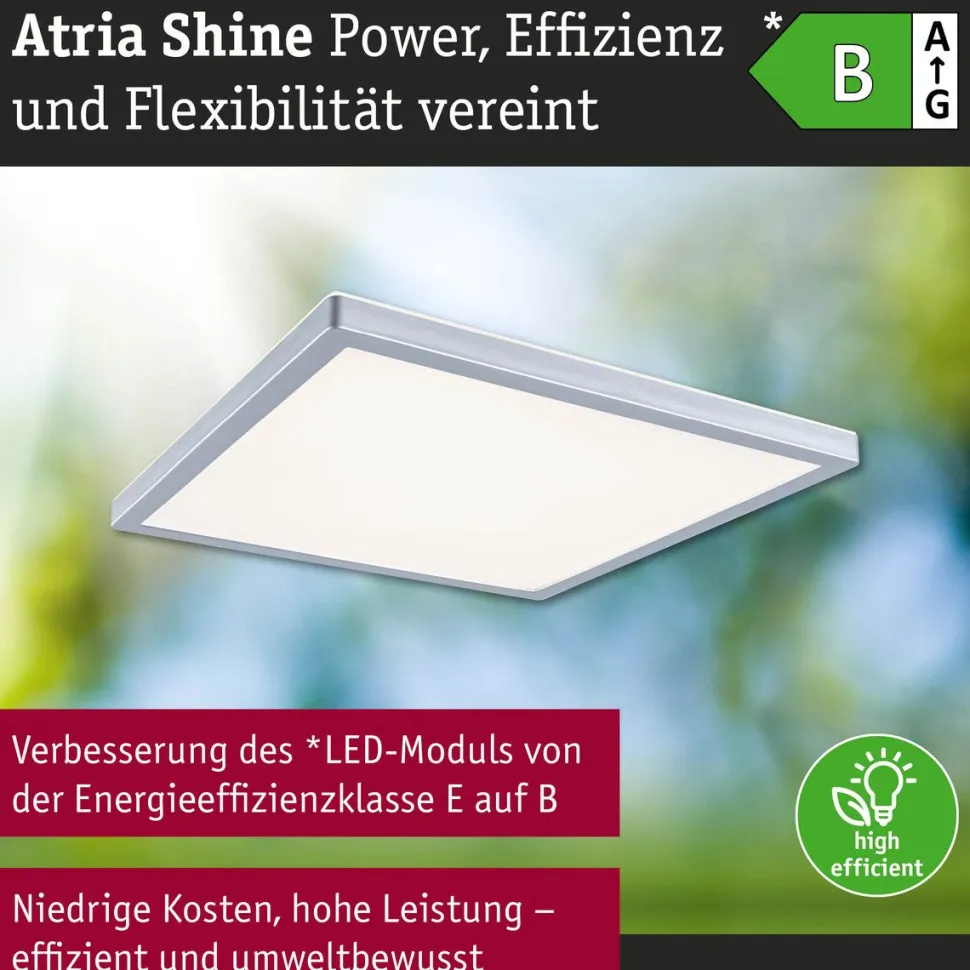 LED-paneeli Paulmann Atria Shine, kulmikas, 190x190mm, IP44, 8W, 1160lm, 3000-6500K, valkoinen