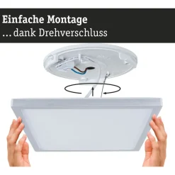 LED-paneeli Paulmann Atria Shine, kulmikas, 190x190mm, IP44, 8W, 1160lm, 3000-6500K, valkoinen