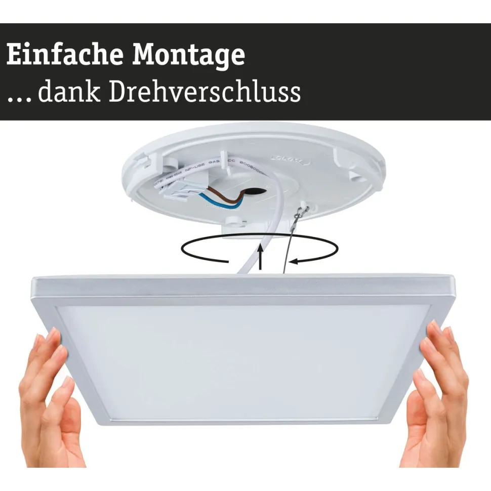 LED-paneeli Paulmann Atria Shine, kulmikas, 190x190mm, IP44, 8W, 1160lm, 3000-6500K, valkoinen